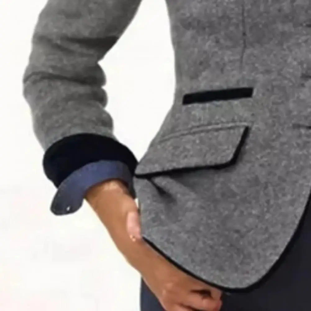 Manteau Laine Bicolore Col Montant | MDN Store