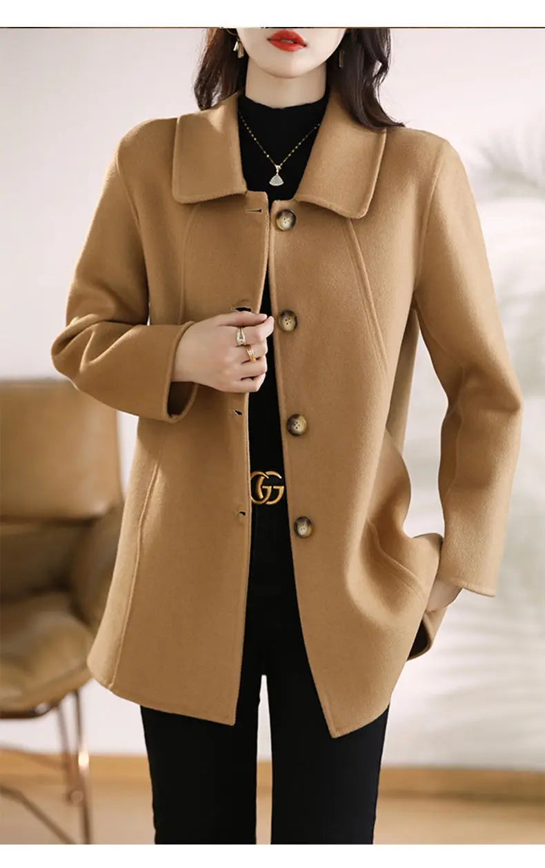 Veste Laine Femme Automne Hiver Slim Élégante | MDN Store