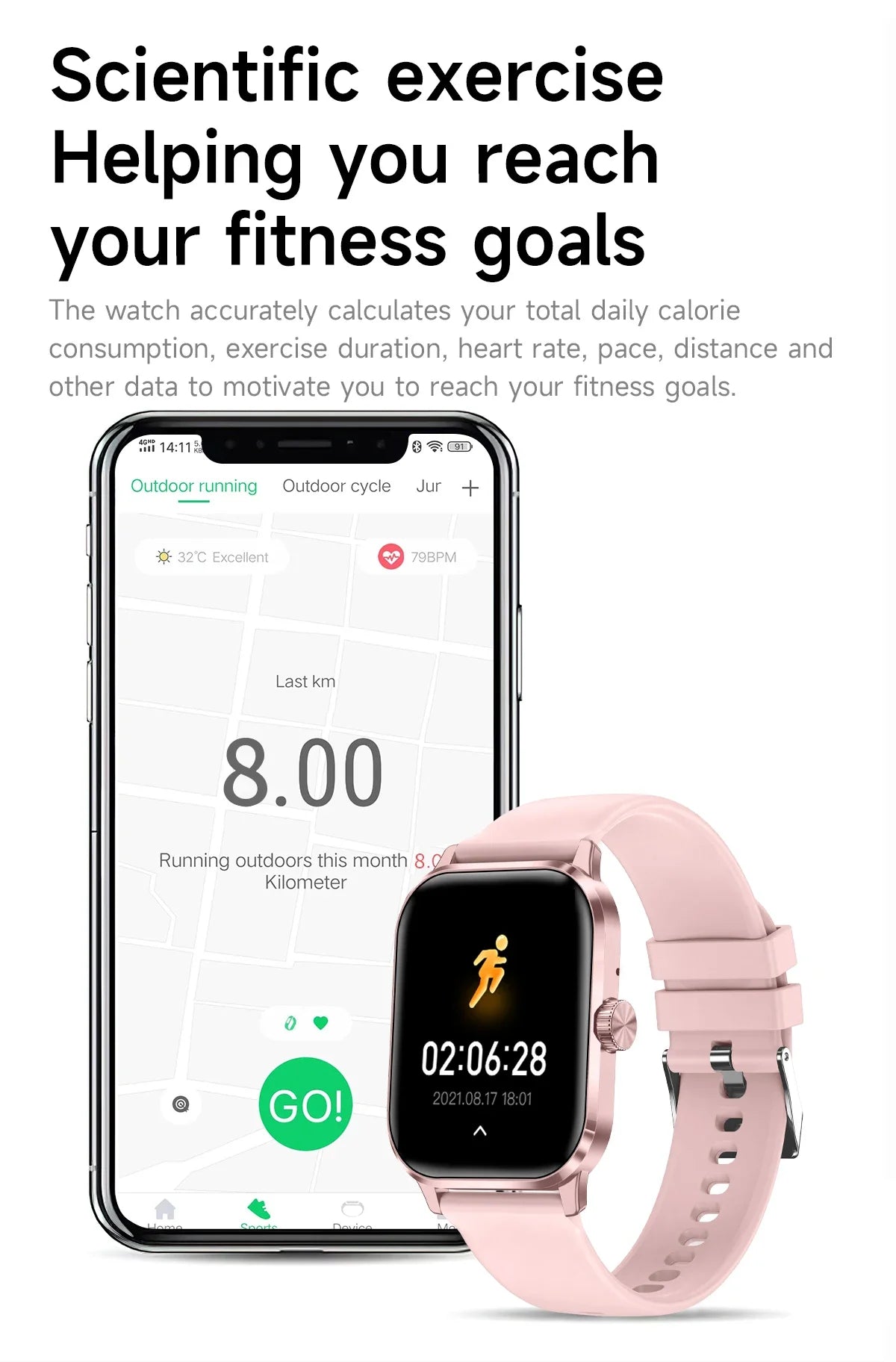 Montre Connectée Ultra-Fine 1.99" Appels Bluetooth GPS | MDN Store