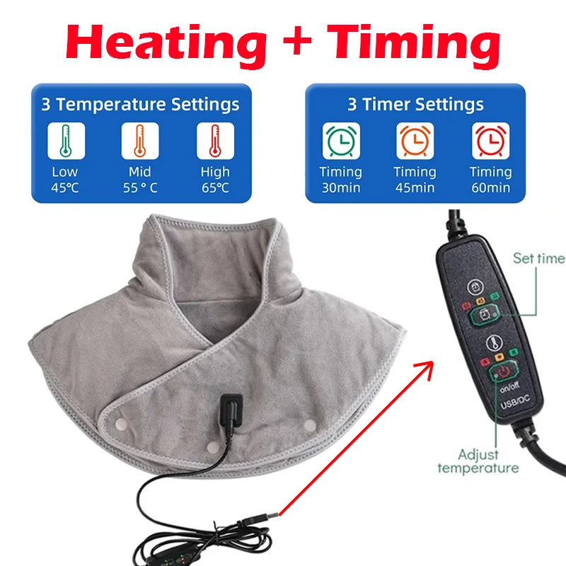Coussin Chauffant Cou Epaules Electrique USB 3 Temperatures | MDN Store 25