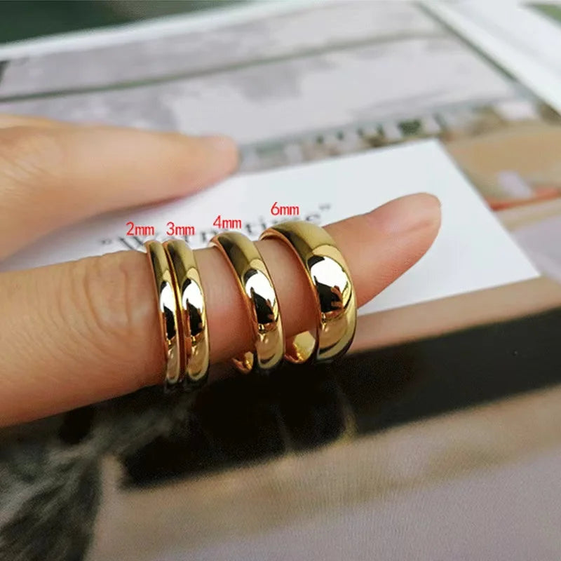 Bague Couple Acier Plaqué Or 18K 8mm | MDN Store