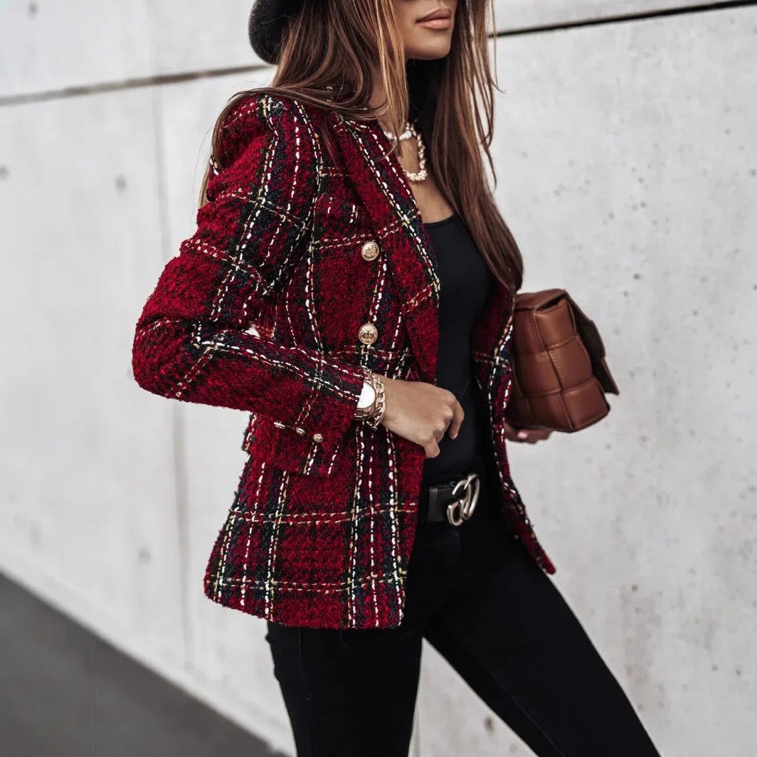 Veste Blazer Imprimée Double Bouton | MDN Store