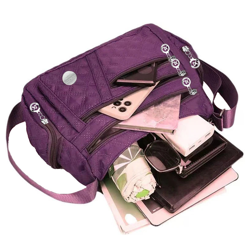 Sac Bandouliere Carre Unisexe Nylon Grande Capacite Style Oxford | MDN Store 25