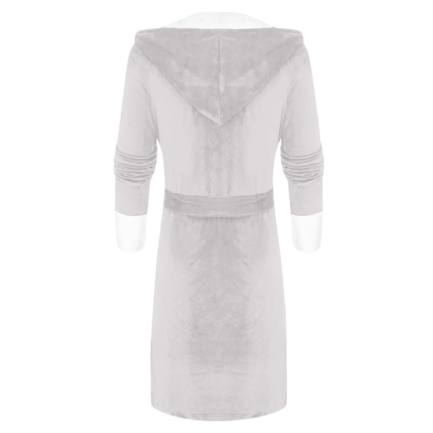 Peignoir Femme Peluche Ceinture Manches Longues Hiver | MDN