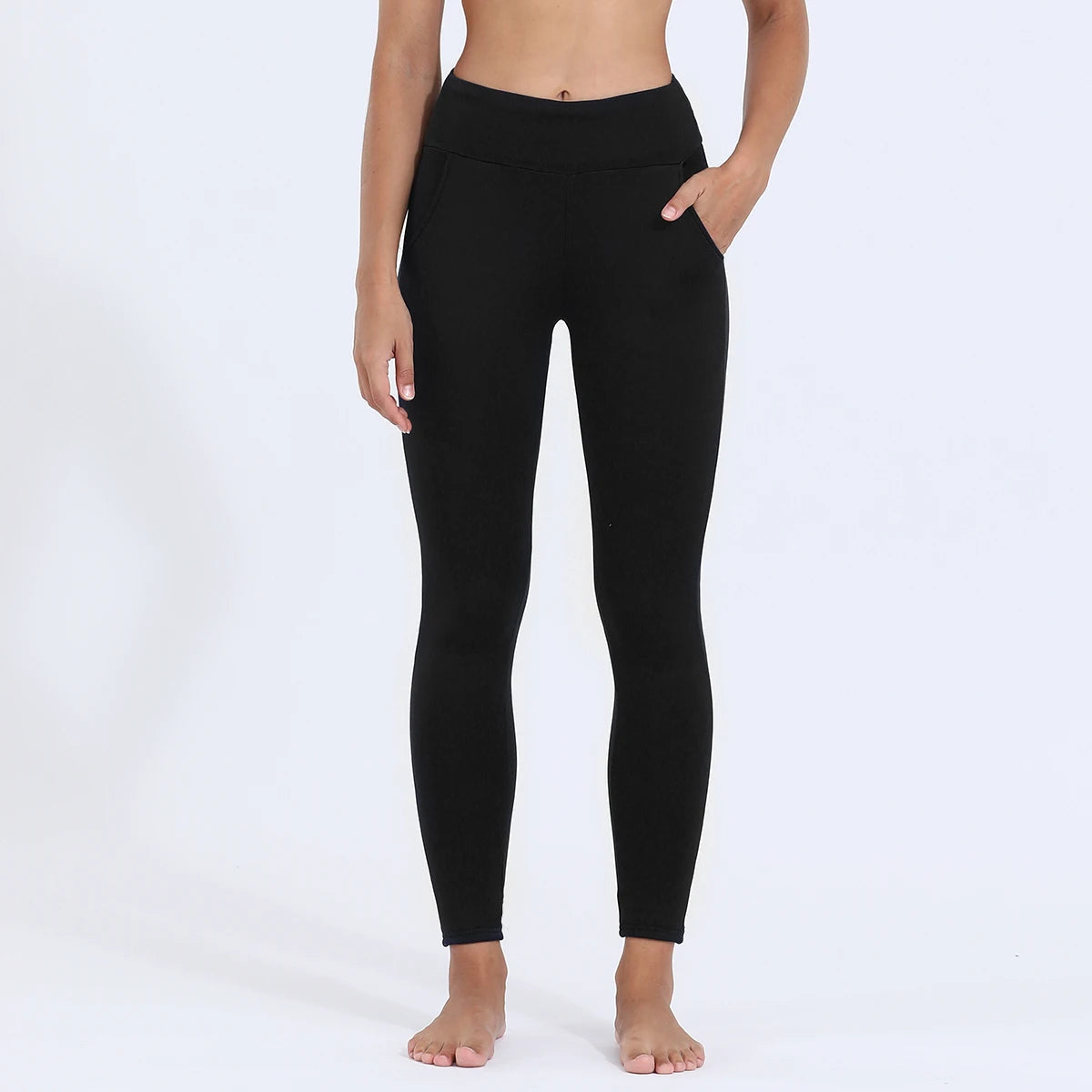 Legging Femme Hiver Chaud Doublé Polaire Taille Haute - MDN