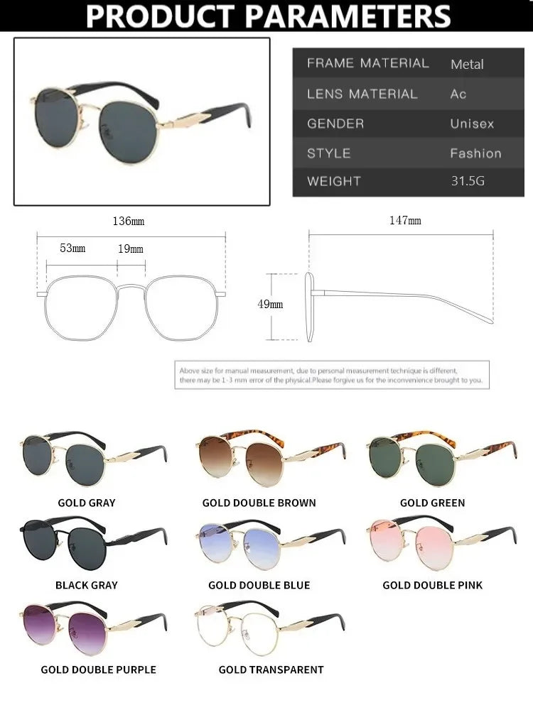 Lunettes Soleil Rondes Métal Vintage | MDN Store