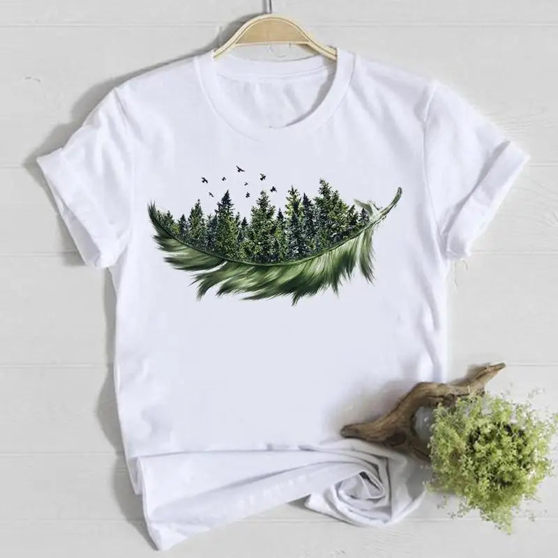 T-shirt Fleurs Printemps Graphique Femme | MDN