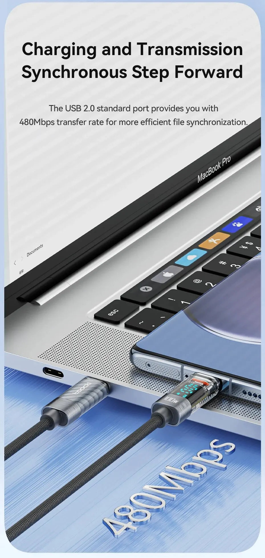 toocki-cable-usb-type-c-vers-type-c-100w-affichage - MDN Store 25