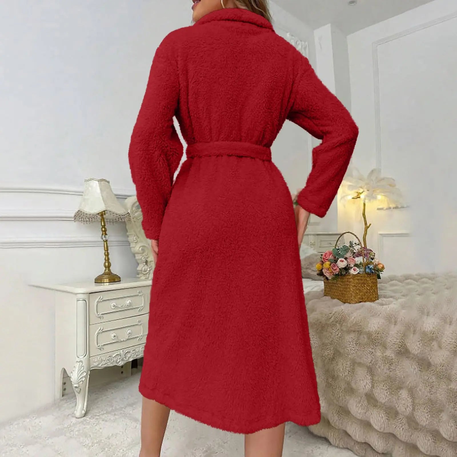 Peignoir Peluche Manches Longues Hiver | MDN Store