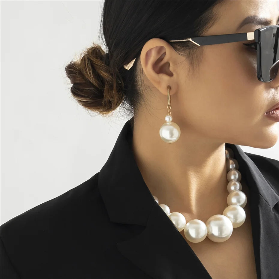 Collier Ras-de-Cou Perles Imitation Maxi | MDN