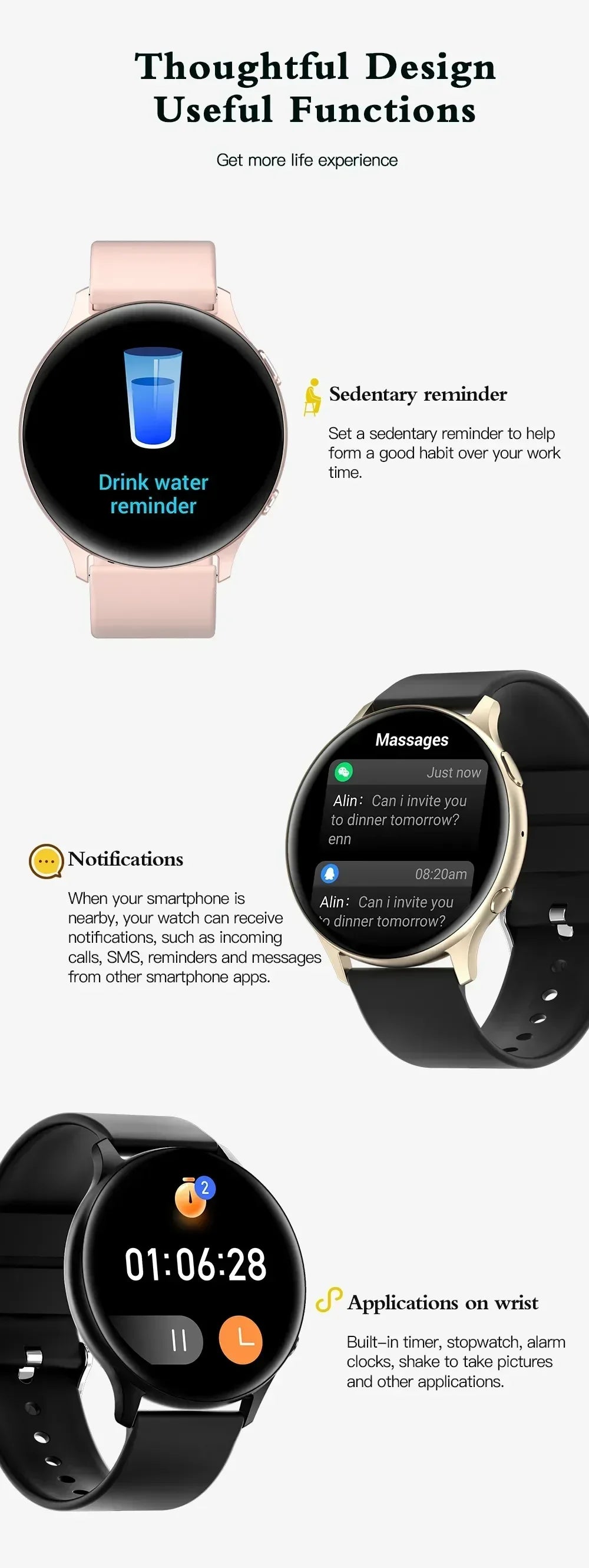 Montre Connectée Acier 1.32" Appels Bluetooth | MDN Store