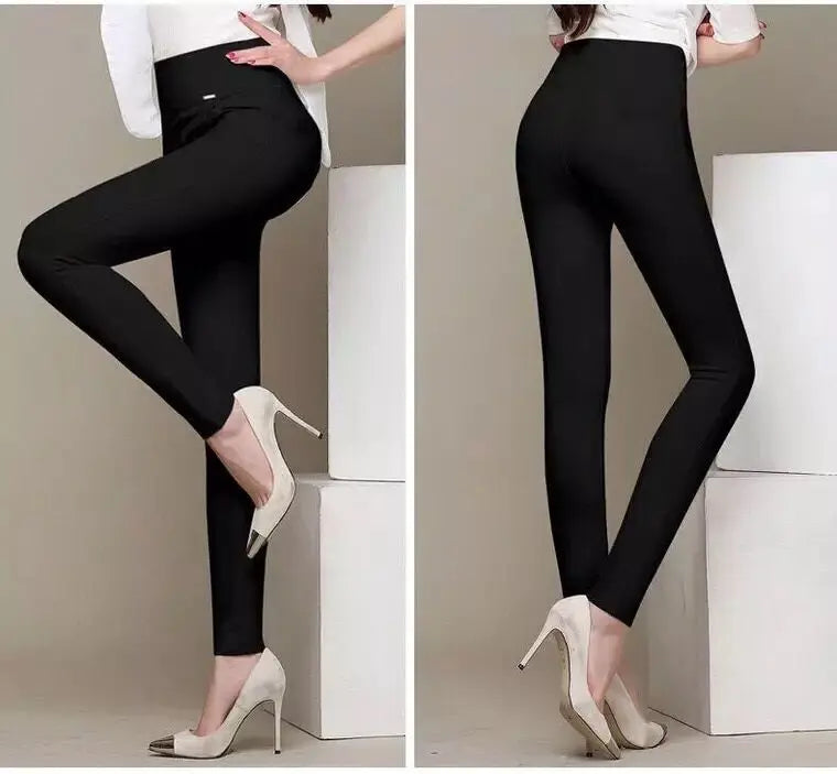 Pantalon Jambes Larges Taille Haute Noir | MDN Store