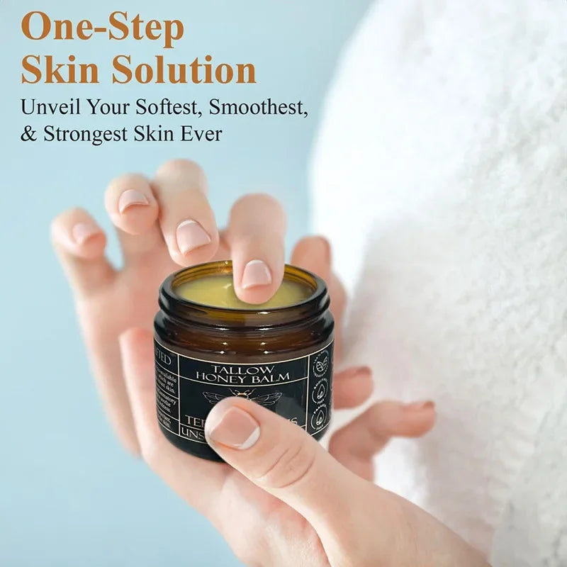 Baume Suif de Bœuf Bio Miel Brut Hydratant Artisanal Naturel | MDN Store