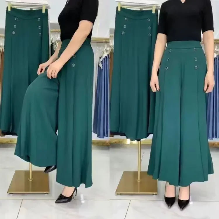 Pantalon Large Femme Anti-Froissage Noir | MDN Store