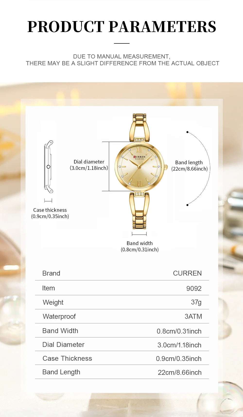 Montre Quartz Femme Acier Inoxydable Elegante Bracelet Fashion | MDN Store 25