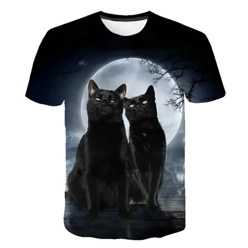 T-Chemise Chat Mystérieux 3D Ample Femme | MDN Store