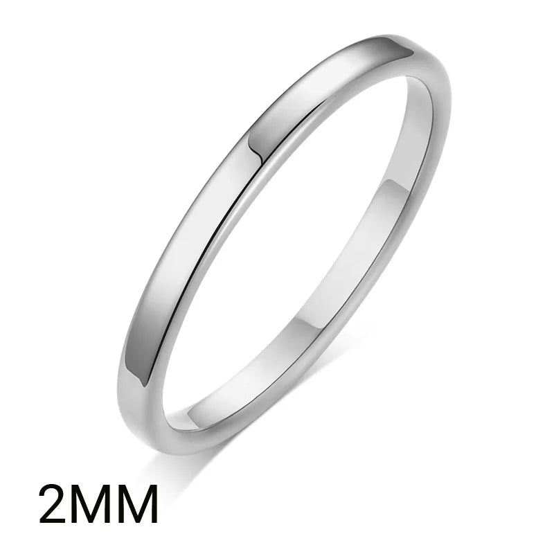 Bague Alliance Acier Femme 2-8mm | MDN Store