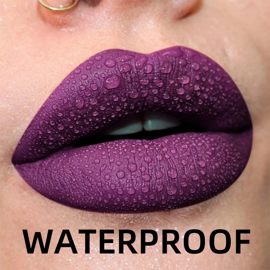 Gloss Lèvres Mat Velours 19 Couleurs Imperméable Nude Noir Rouge | MDN Store