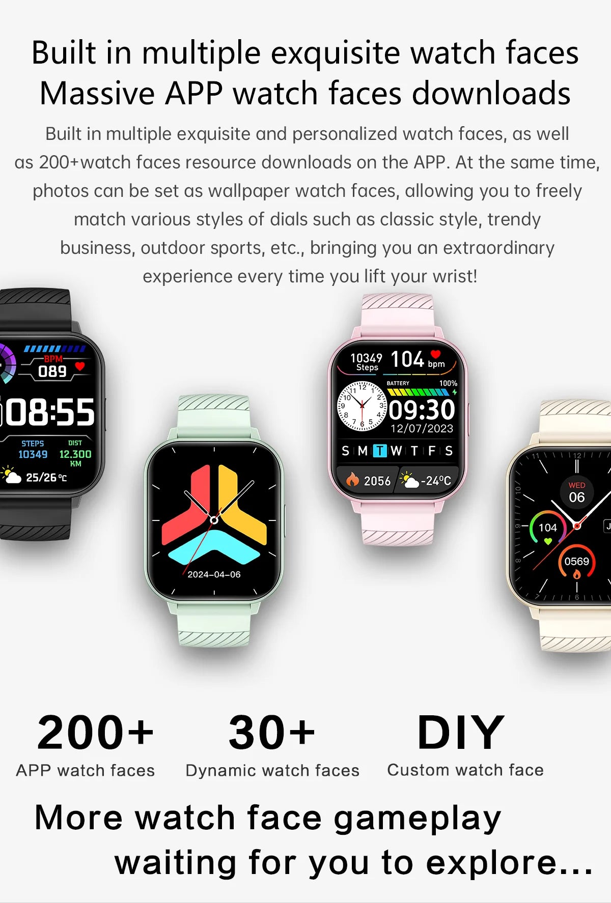 Montre Connectée Femme LIGE Tactile Personnalisable - Cardiaque Sommeil Étanche Sport | MDN