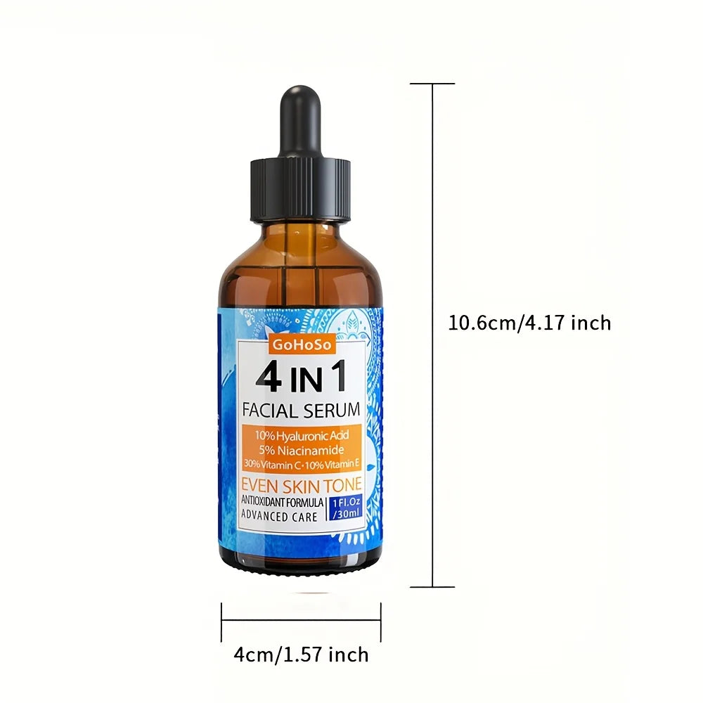 Sérum Visage 4 en 1 Acide Hyaluronique Niacinamide Vitamine C Anti-Rides | MDN
