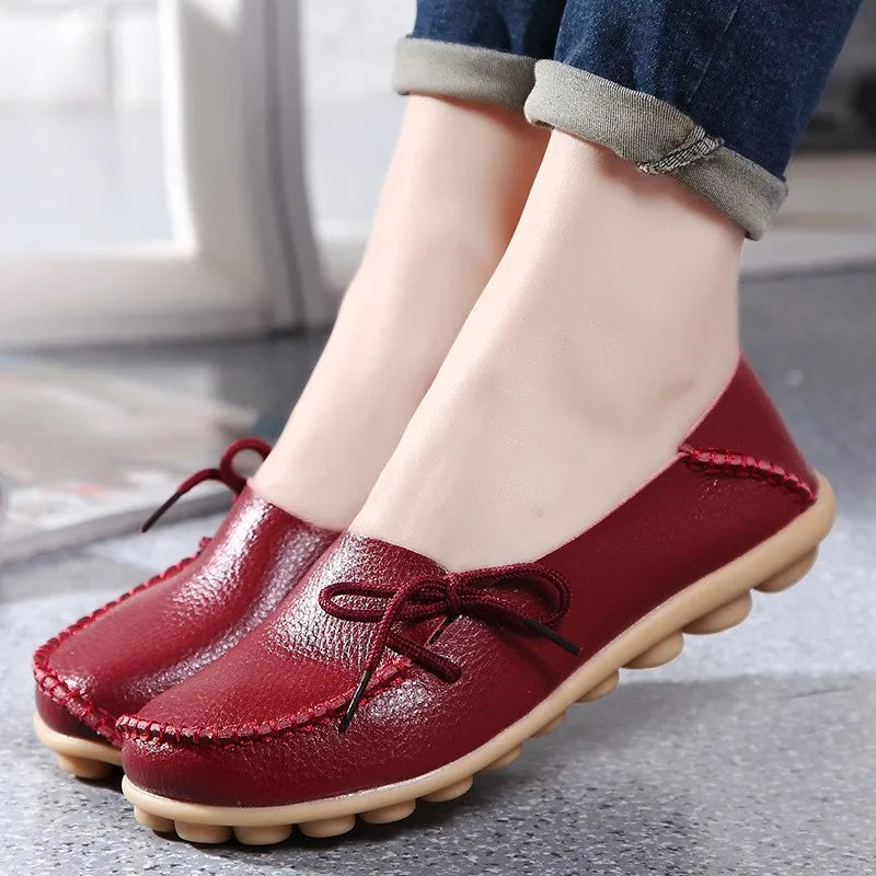 Ballerines Cuir Nœud Papillon Grande Taille | MDN Store
