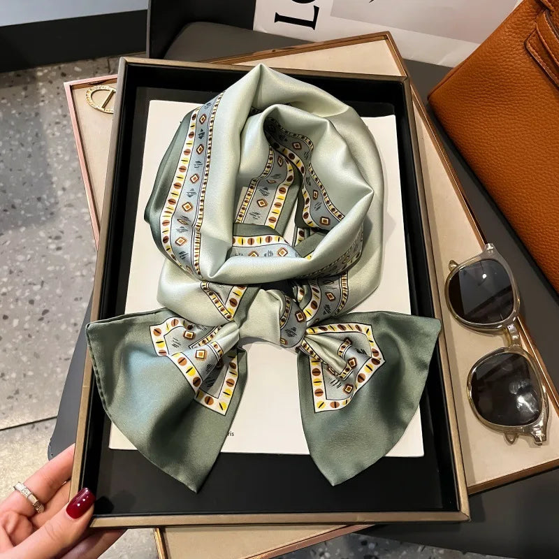 Foulard Soie Long Étroit Femme Cravate | MDN Store