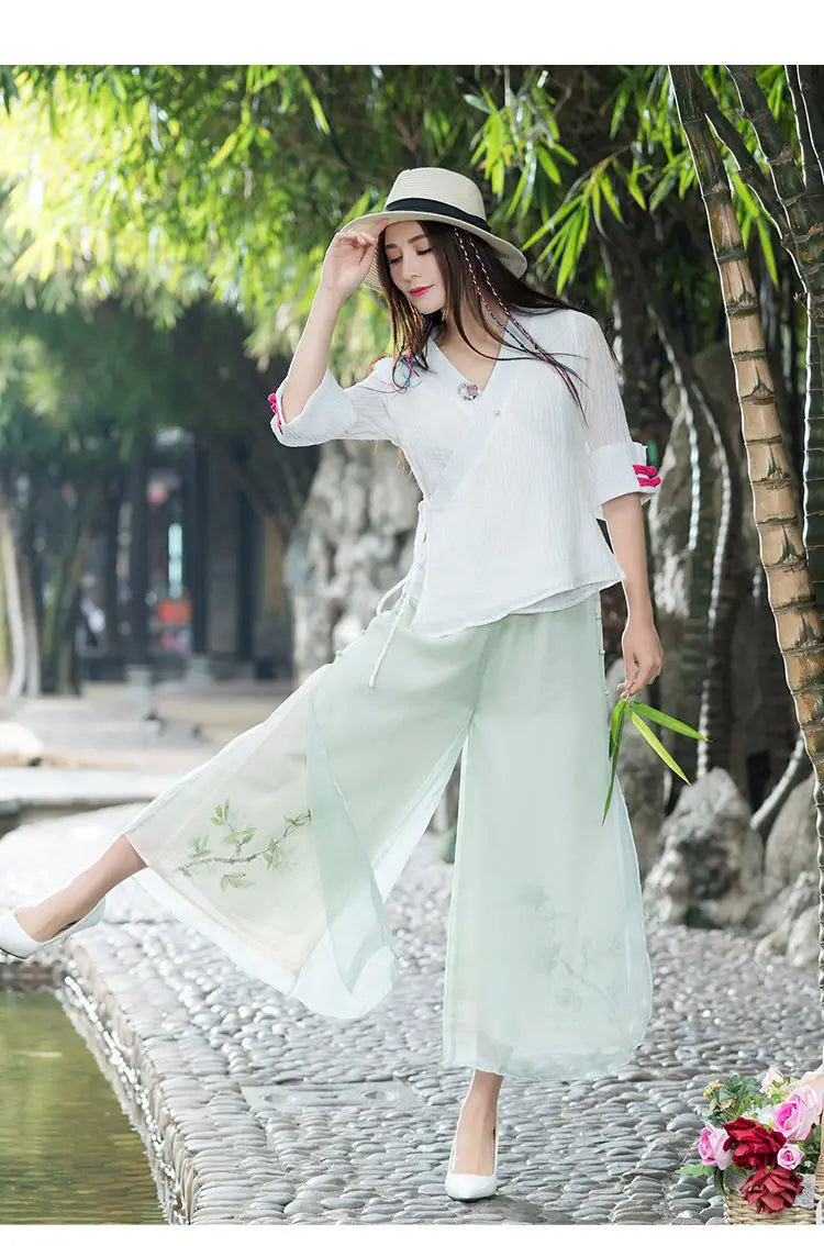 Pantalon Large Imprimé Ethnique Femme | MDN Store