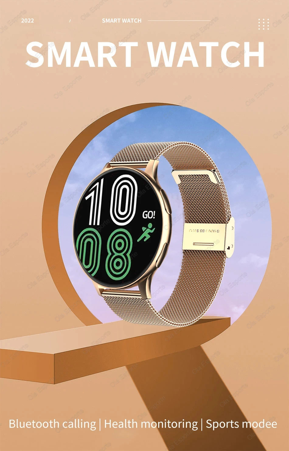 Montre Connectée Sport Homme Femme Écran 1,28" GPS Cardio Sommeil | MDN Store 25