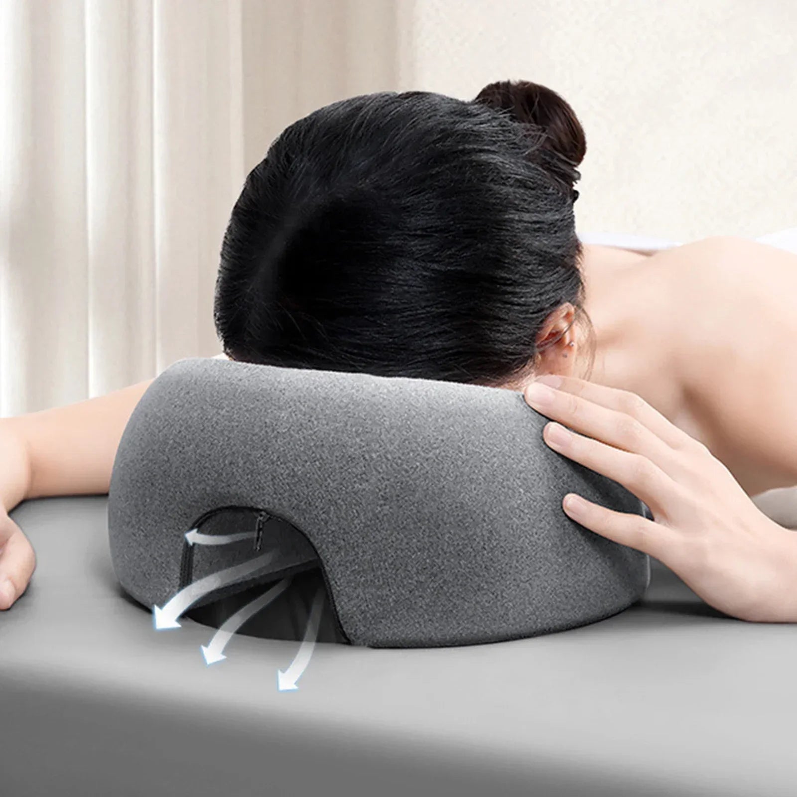 Oreiller Visage Vers le Bas Mousse Memoire Ergonomique Massage | MDN Store 25