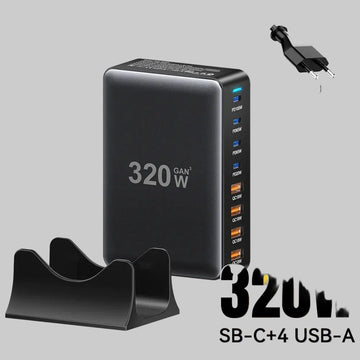 Chargeur GaN 320W 8 Ports USB-C PD 100W | MDN Store