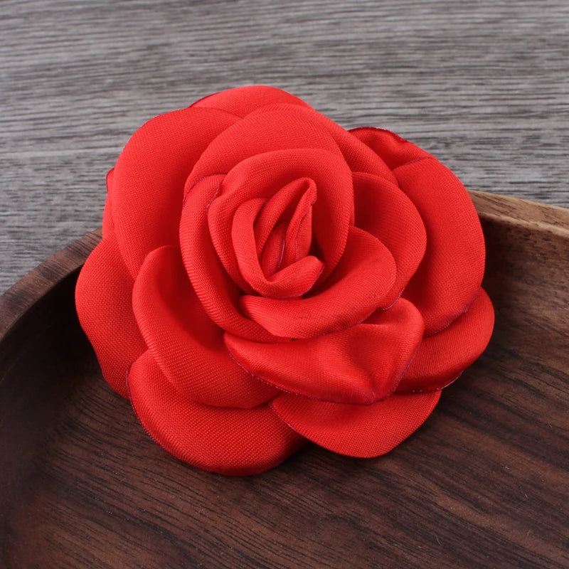 Lot de 10 Fleurs en Satin 6cm - Accessoires Cheveux Mariage | MDN Store