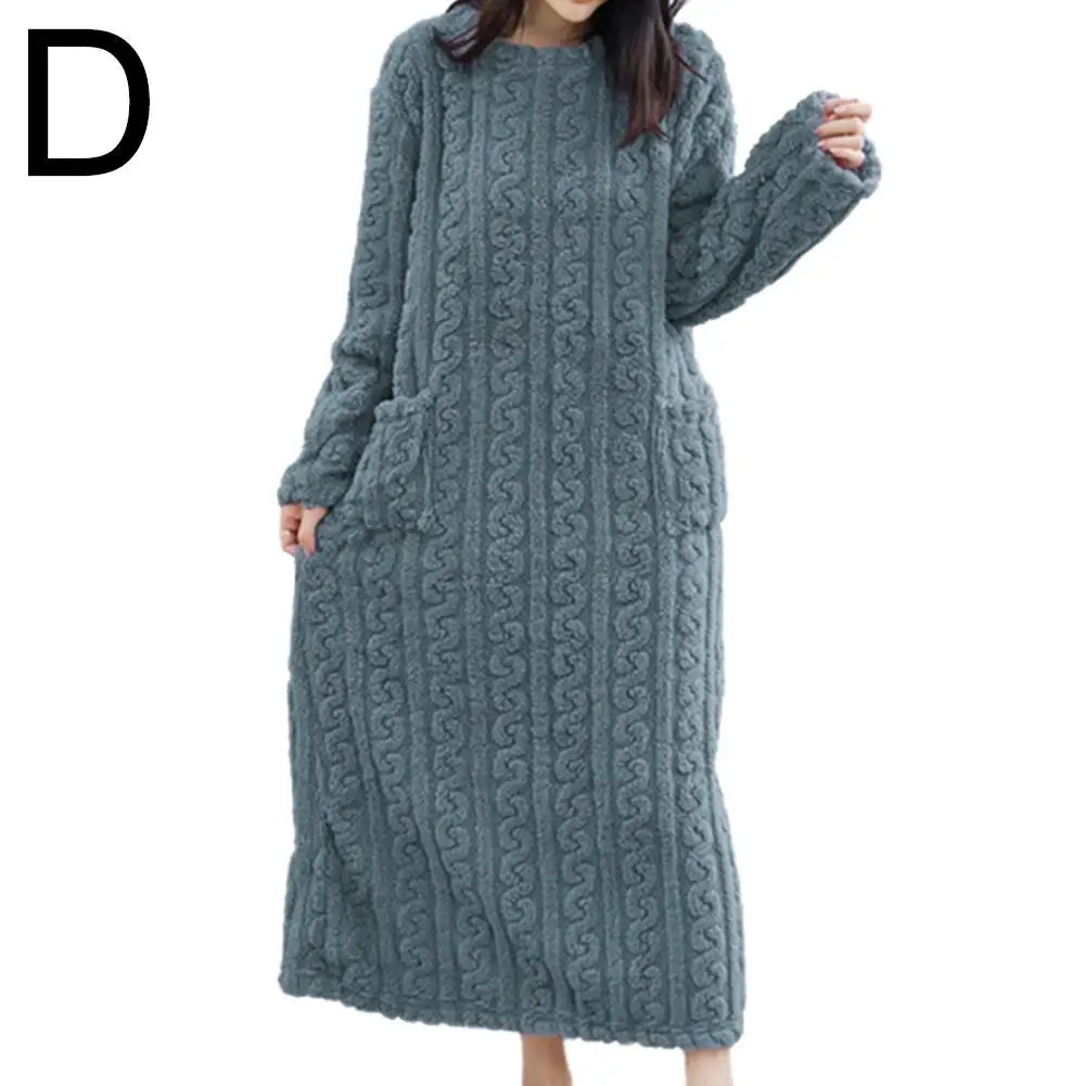 Chemise Nuit Flanelle Poches Hiver | MDN Store