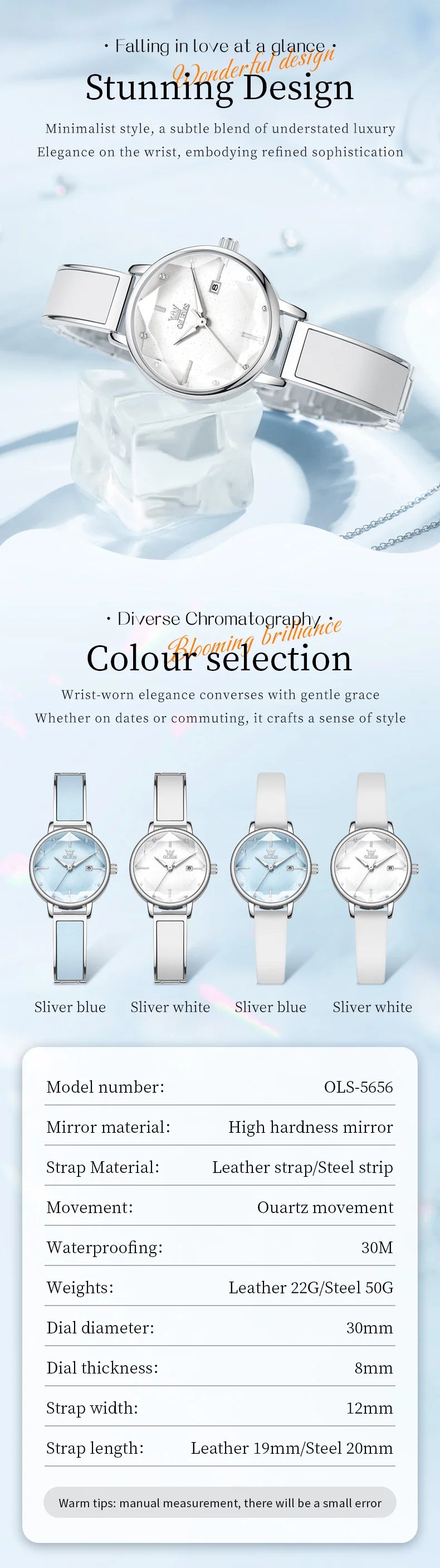 Montre Femme OLEVS Mécanique Automatique Saphir | MDN Store