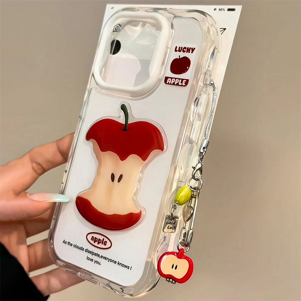 Coque iPhone Pomme Sticker Kawaii - 16 15 14 Pro Max Antichoc | MDN Store