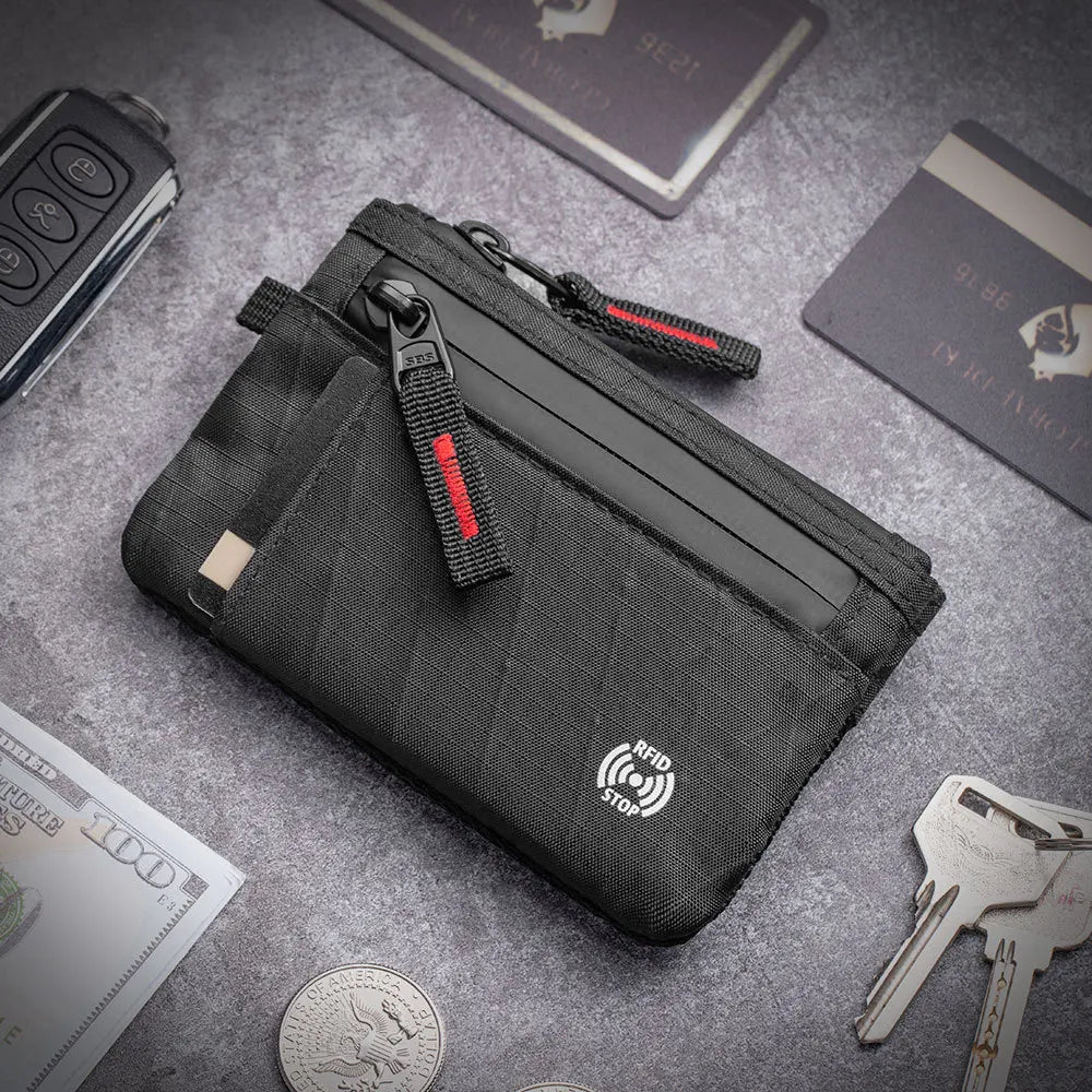 Mini Portefeuille RFID Nylon Mixte - Porte-Monnaie Compact | MDN