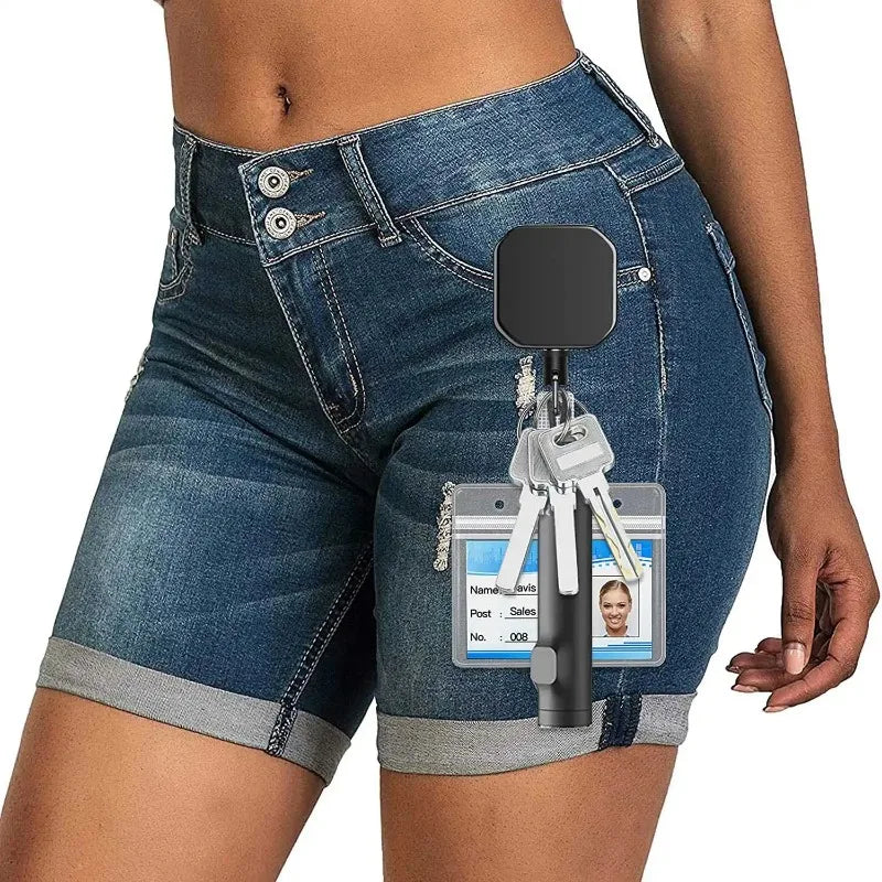 Porte-Clés Rétractable Anti-Perte Badge Clip Enrouleur | MDN