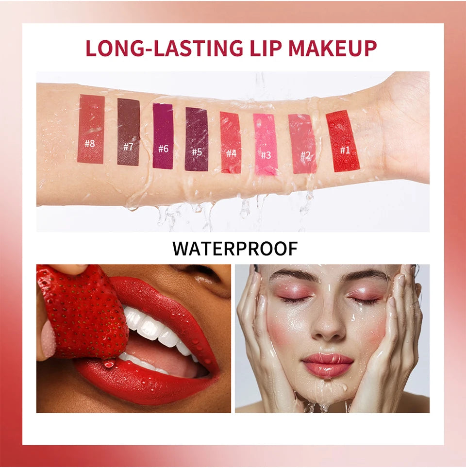 Gloss Lèvres Crémeux Imperméable 8 Couleurs Velours Mat Hydratant | MDN Store