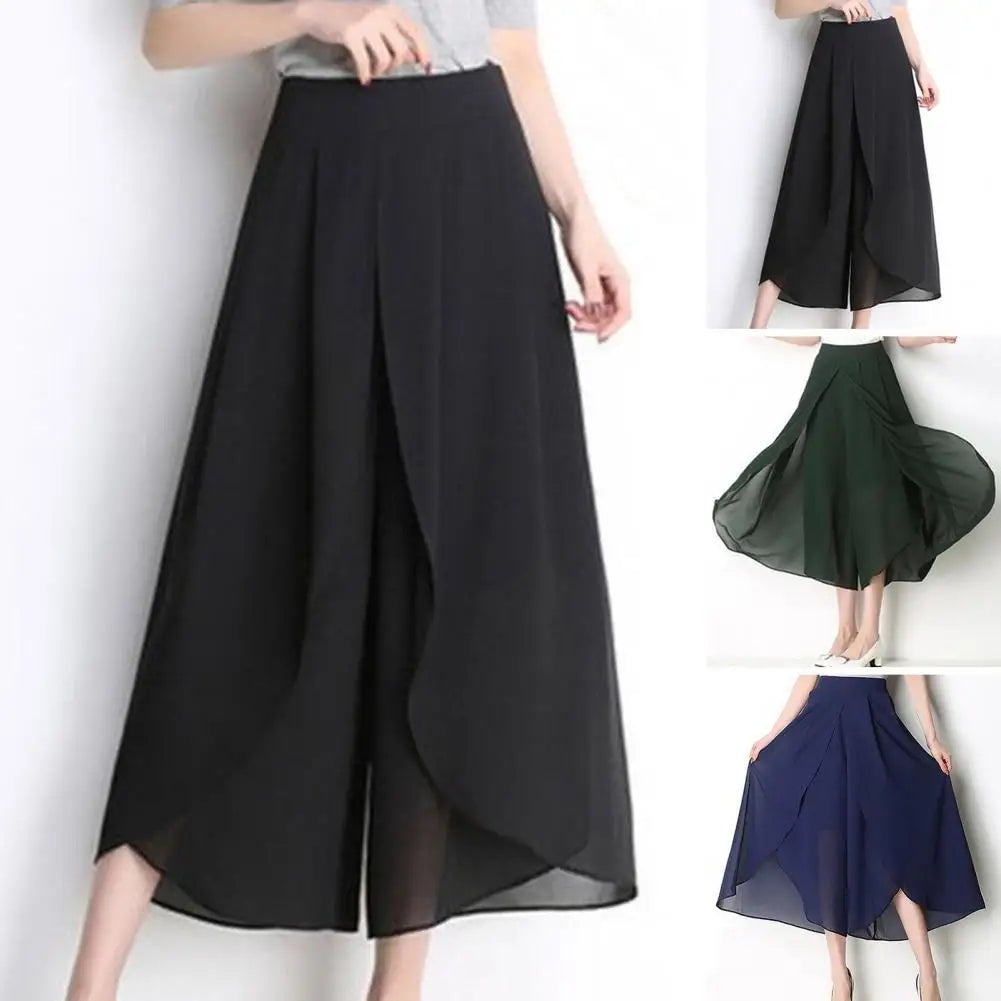 Pantalon Grande Femme Mousseline Taille Haute | MDN Store
