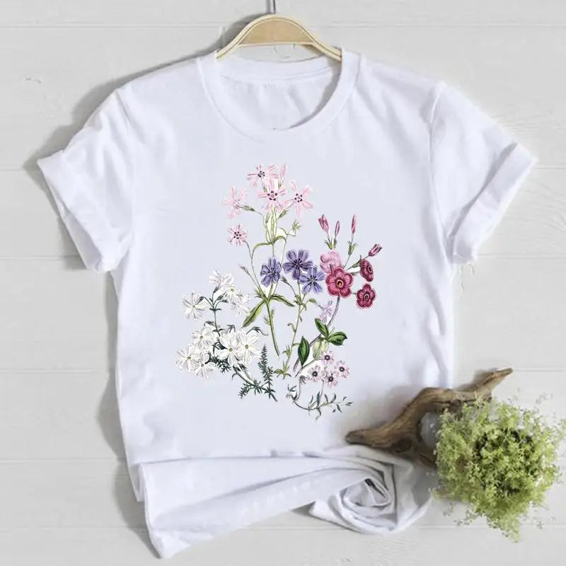 T-shirt Fleurs Printemps Graphique Femme | MDN