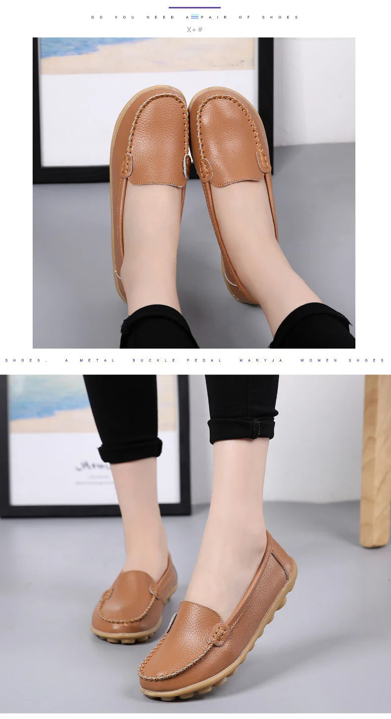 Chaussures Cuir Confort Slip-On Respirantes | MDN