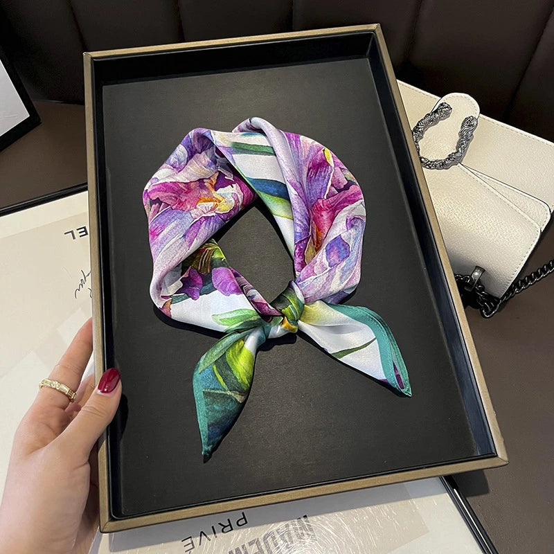 Foulard Carré Soie Naturelle 100% 53cm Femme | MDN Store