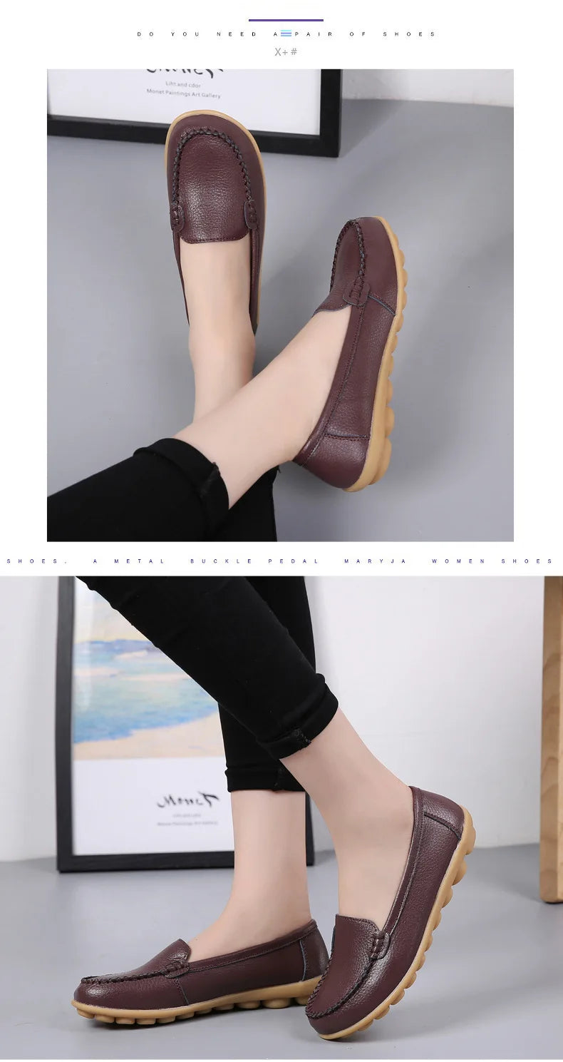 Chaussures Cuir Confort Slip-On Respirantes | MDN