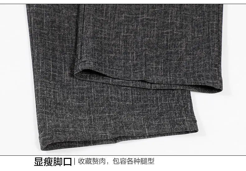 Pantalon Femme Carreaux Taille Élastique - Longueur Cheville Automne Hiver | MDN