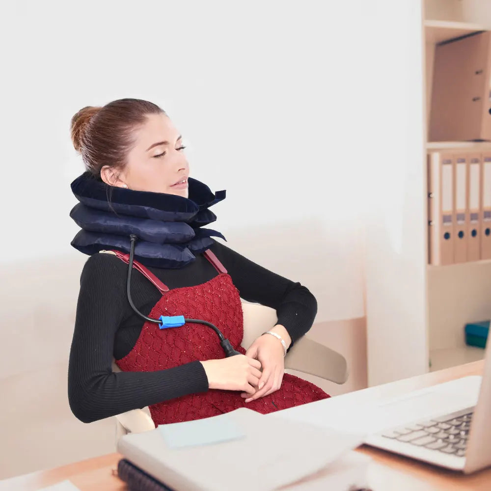 Coussin Cervical Gonflable Traction Nuque 3 Couches | MDN Store