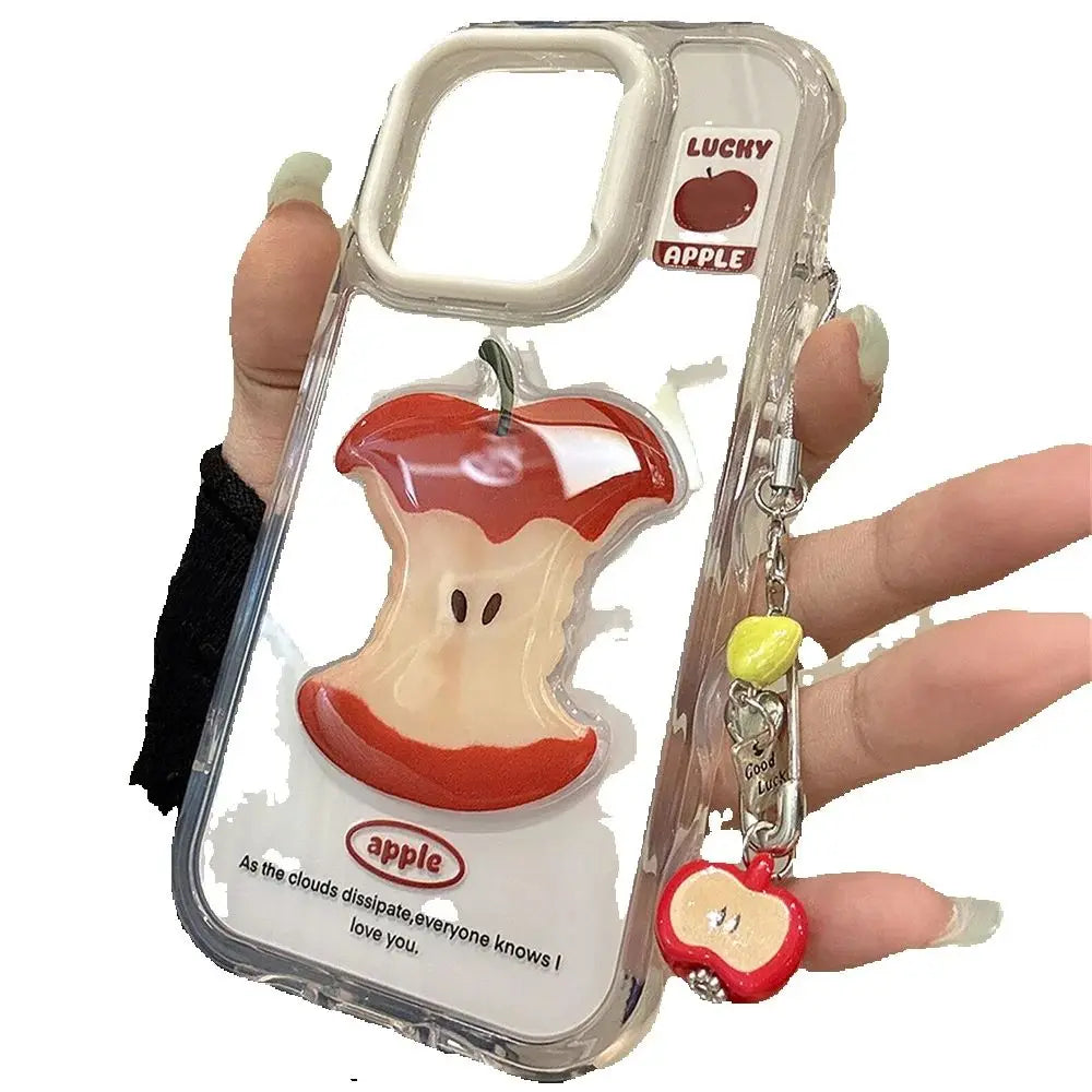 Coque iPhone Pomme Sticker Kawaii - 16 15 14 Pro Max Antichoc | MDN Store