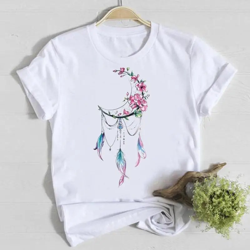 T-shirt Fleurs Printemps Graphique Femme | MDN
