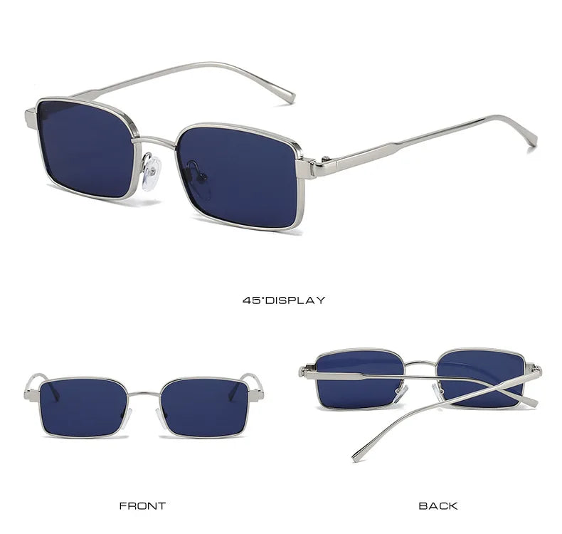 Lunettes Soleil Rectangle Y2K Alliage | MDN