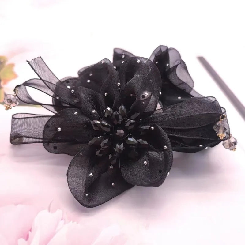 Chouchou Fleur Organza Strass | MDN Store
