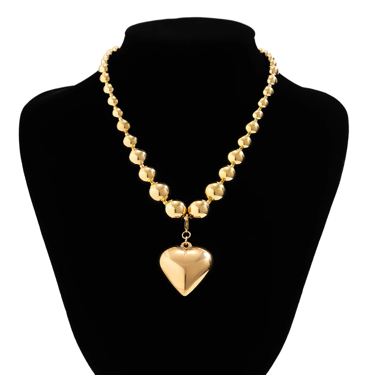 Collier Ras-de-Cou Perles Cœur Punk Vintage | MDN Store