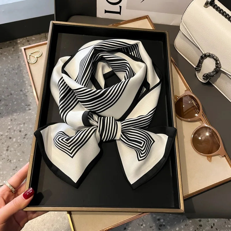 Foulard Soie Long Étroit Femme Cravate | MDN Store